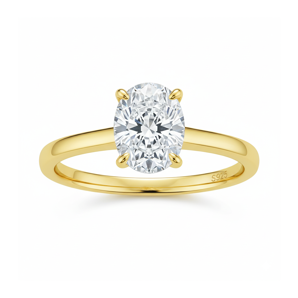 Bague ovale Elegance en moissanite