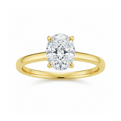 Bague ovale Elegance en moissanite