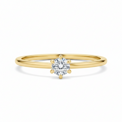Bague solitaire en moissanite sereine