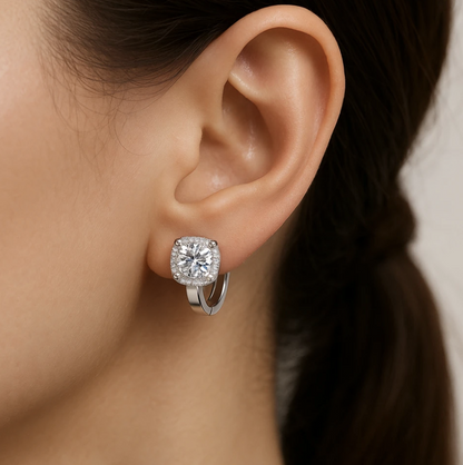 Boucle d'oreille Serene Brilliance Moissanite